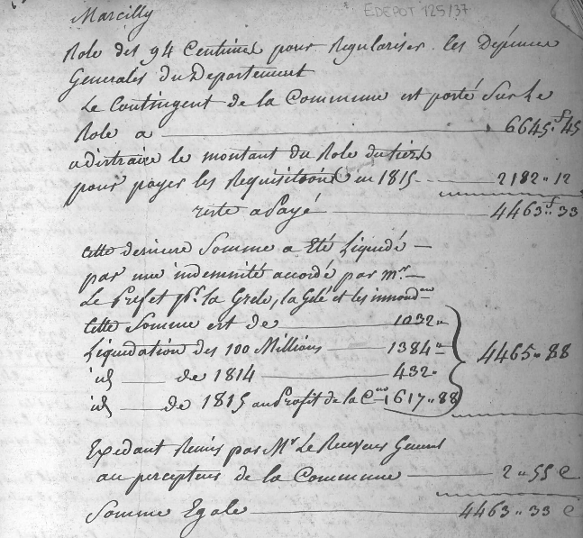 archives municipales de Marcily