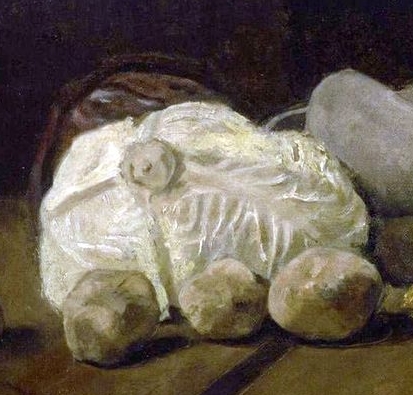 Vincent VanGogh, Nature morte au chou-fleur, détail.
